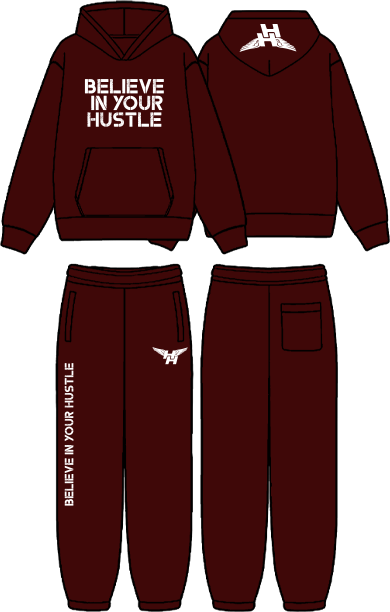 BIYH Maroon Fleece SweatSuit